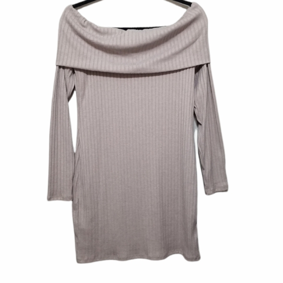 Silence + Noise Lauralie Ribbed Mini Off the Shoulder Longsleeve Dress S… - Picture 5 of 11